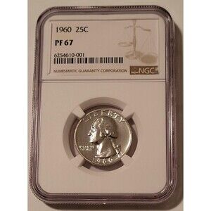 1960 Washington Quarter Proof PF67 NGC
